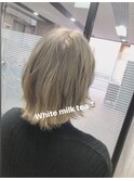ケアブリーチでホワイトベージュ