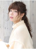 「磯野真由美」小顔ゆるふわアレンジ×ポニーテール