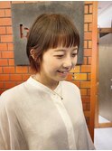 可愛いワイドバングショート