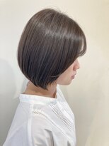 ブカブク(BUKA BUKU)&nbsp;ミディアムボブ　ブリーチなし　グレージュ