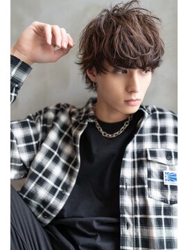 メゾンバイハバナ(maison by HAVANA) メンズビジネスツーブロックアップバング束感ショートマッシュ