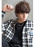 メンズビジネスツーブロックアップバング束感ショートマッシュ