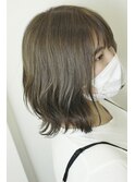 :外はねロブ　:ロブヘア　:アッシュグレー　:シアーグレージュ