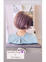 アン たまプラーザ(un)&nbsp;丸みショート×ラベンダーベージュ【髪質改善オージュア