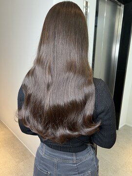 ワン バイ ジエクト(One by The Ect) ミディアム波巻きナチュラルミルクティーベージュブラウンカラー