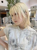 ミンクス渋谷スマートサロン(MINX shibuya smart salon)&nbsp;ハイトーンウルフ 大人ガーリーチョコレートモードプリカール