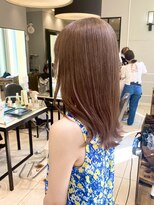 ネオリーブギンザ 銀座店(Neolive GINZA)&nbsp;斜めバング/グレージュカラー/シルキーベージュ/ミルクティー