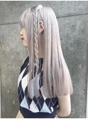 ホワイトベージュカラーインナーカラーグレージュカラーブリーチ