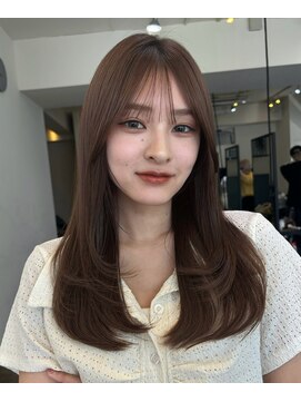 コート 表参道(Cote) レイヤーカット ミルクティーベージュ 透明感カラー 韓国ヘア