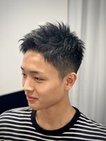 リバティシェアバーバー 銀座(LIBERTY SHARE BARBER) 【ビジネスで好印象】爽やかアップバングショート