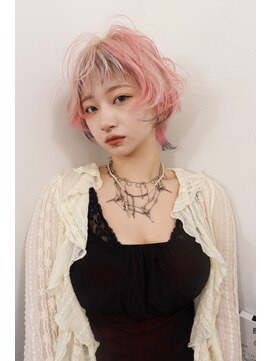 レコ 渋谷(LECO) ケアブリーチハイトーンピンクベージュデザインカラー