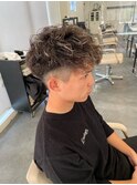 メッシュツイストスパイラルパーマメンズマッシュパーマ