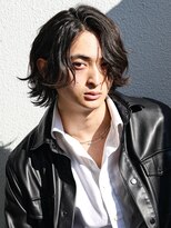 ミディアムスパイラルパーマツーブロック束感モテる長め