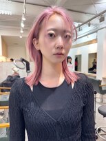 ソイ コンク 下北沢(soi conc)&nbsp;【pink】エフェクトブリーチ_ピンクカラー_ミディアムレイヤー