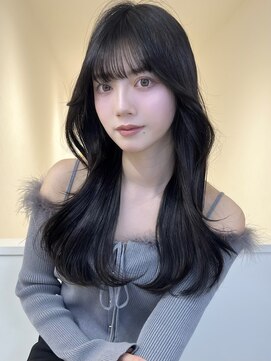 アイトーキョーエス 渋谷(AI TOKYO S) 韓国くびれ巻き顔まわりレイヤー透明感ブルーブラック