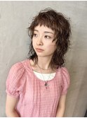 #マレットヘア＃癖毛＃レイヤーウルフ