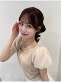 くるみちゃんヘアセットヘアアレンジお呼ばれ韓国ヘア前髪カット