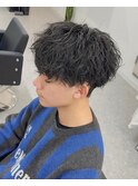 マッシュ無造作パーマシャドウパーマ