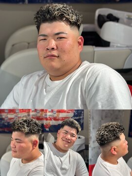 サンアンドマーリィズバーバー 駅前店(SON&MARLEY'S BAR BER) 極道パーマ/本厚木/メッシュ/たぬき