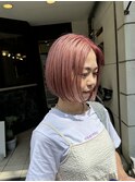 ペールピンクカラーボブ