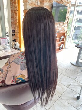 髪質改善/顔周りレイヤーカット/グレージュ[千葉/千葉駅]