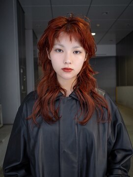 ギークス(GEEKS) 【GEEKS渋谷】ハッシュカット/ロングウルフ/ワンブリーチ/暖色系