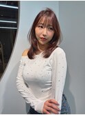 ミディアムレイヤーカット/似合わせカット/大人ガーリー/20代