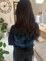 ミュー 天満橋(MEU) 大人可愛いネイビーグラデーション