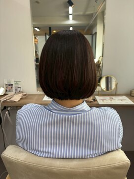 ヘアーアートシフォン 池袋西口店(Hair art chiffon) ミルクティーブランド/ワンホンレイヤー/丸型/髪質改善/白髪染め