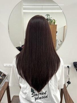 コットバイ ラヴェスト(Cott by lovest) 顔まわりレイヤー×ツヤ感たっぷりのラベンダーカラー