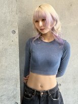 アッシュ 志木南口店(Ash) ペールピンク×ラベンダーの個性派レイヤー