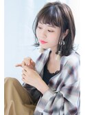 【日吉 neoliveJuQ】外ハネ　暗髪　アッシュ　耳掛け ボブ