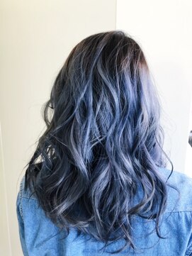 ブラッシュ ワン クルー(.brush ONE CREW) パープルとブルーのグラデーションカラー