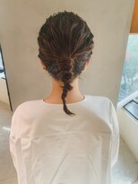 ネイビー(nvy)&nbsp;ボブでもできる編みおろしポニー