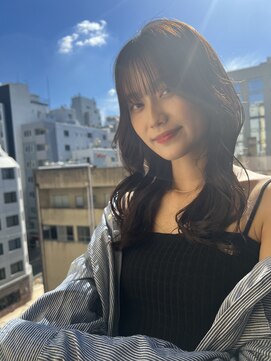 ロンド ストラーダ 心斎橋(Lond strada) 韓国前髪顔周りロング×インナーグレージュ[心斎橋/髪質改善]