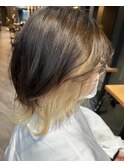 春パーマ×インナーカラー×ハイトーン