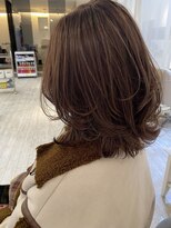 リュクスフォーヘアー(LUXE.for.hair) ふんわり外ハネミディ/ナチュラルブラウン/アースカラー