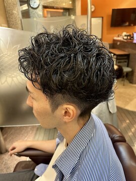 銀座マツナガ 浅草店 ニュアンスリバーススパイラルパーマショート