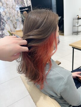 アリーナ 船橋日大前店(arena) イヤリングカラー×オレンジ