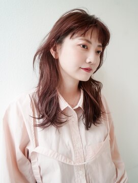 ガーランドツー(Garland 2F) ミディアム くびれ/ピンクベージュ/ウルフ/前髪/池袋