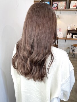 ヘアーアイストゥーレ(HAIR ICI TRE) ブリーチなしダブルカラーベージュブラウンカラー 担当渡辺聖