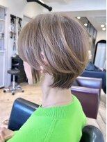 ハーツ(Heart's) 白髪ぼかし脱白髪染め髪質改善似合わせショートボブ40代50代60代