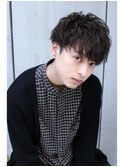 ソフトツーブロック刈り上げ無造作マッシュ
