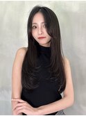 韓国ザクザクレイヤー/顔周り/コリアンブラック/髪質改善