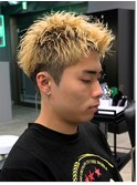 スパイキーショートザクザクショートアップバングツーブロック