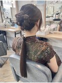 【ヘアセットサロンfirst】カチモリリングポニー♪