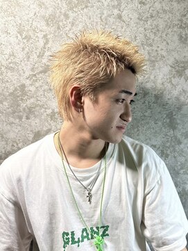 レグノバイグランツ 天神大名店(REGNO by GLANZ) スパイキーショート/メンズブリーチ/メンズカット/ハイトーン