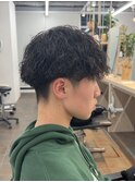 メンズカットツイストスパイラルパーマニュアンスパーマショート