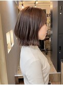 【ボブレイヤー×モーヴブラウン】#髪質改善#美髪矯正#縮毛矯正