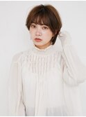 ミディアムヘア/ショコラベージュ/ボブルフ/新宿駅